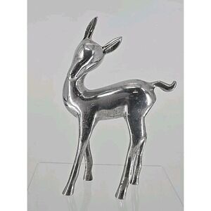 Reindeer statue approx. 10.25" metal‎ aluminum deer modern holiday art decor
